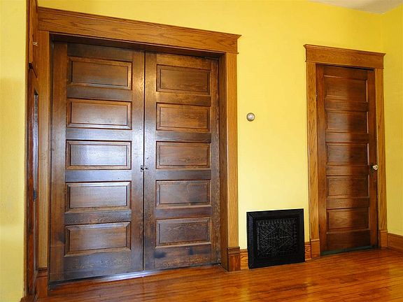Wood panel pocket doors