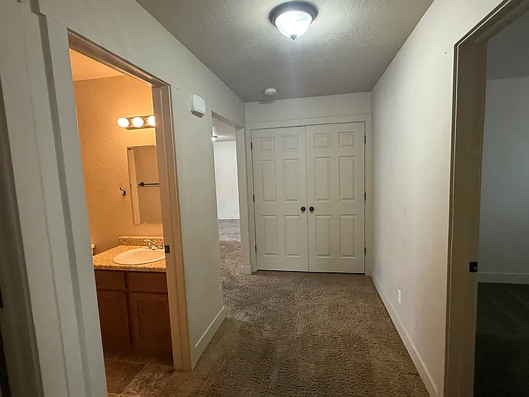 hall, looking in the direction of the laundry closet