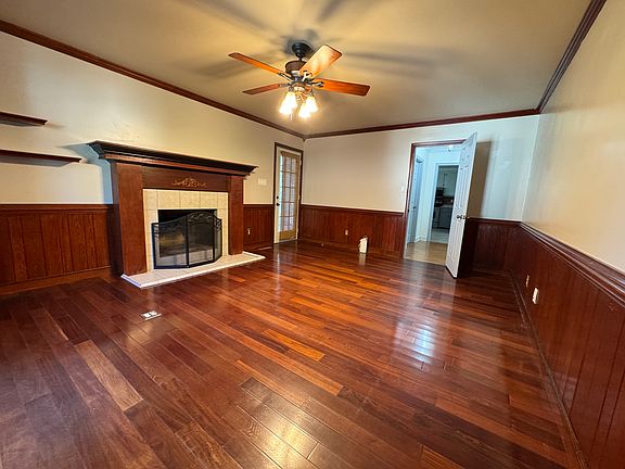 Living room with porch access