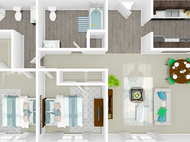 Floor Plan 2x2 Floor Plan 2x2