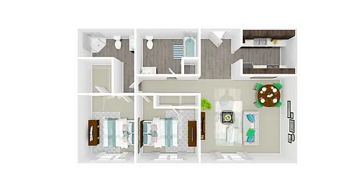 Floor plan 2bed 2bath (renovated)