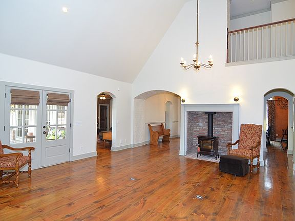 Pot belly stove in dining room