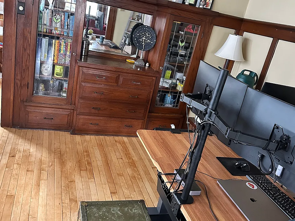 Dining room repurposed as an office