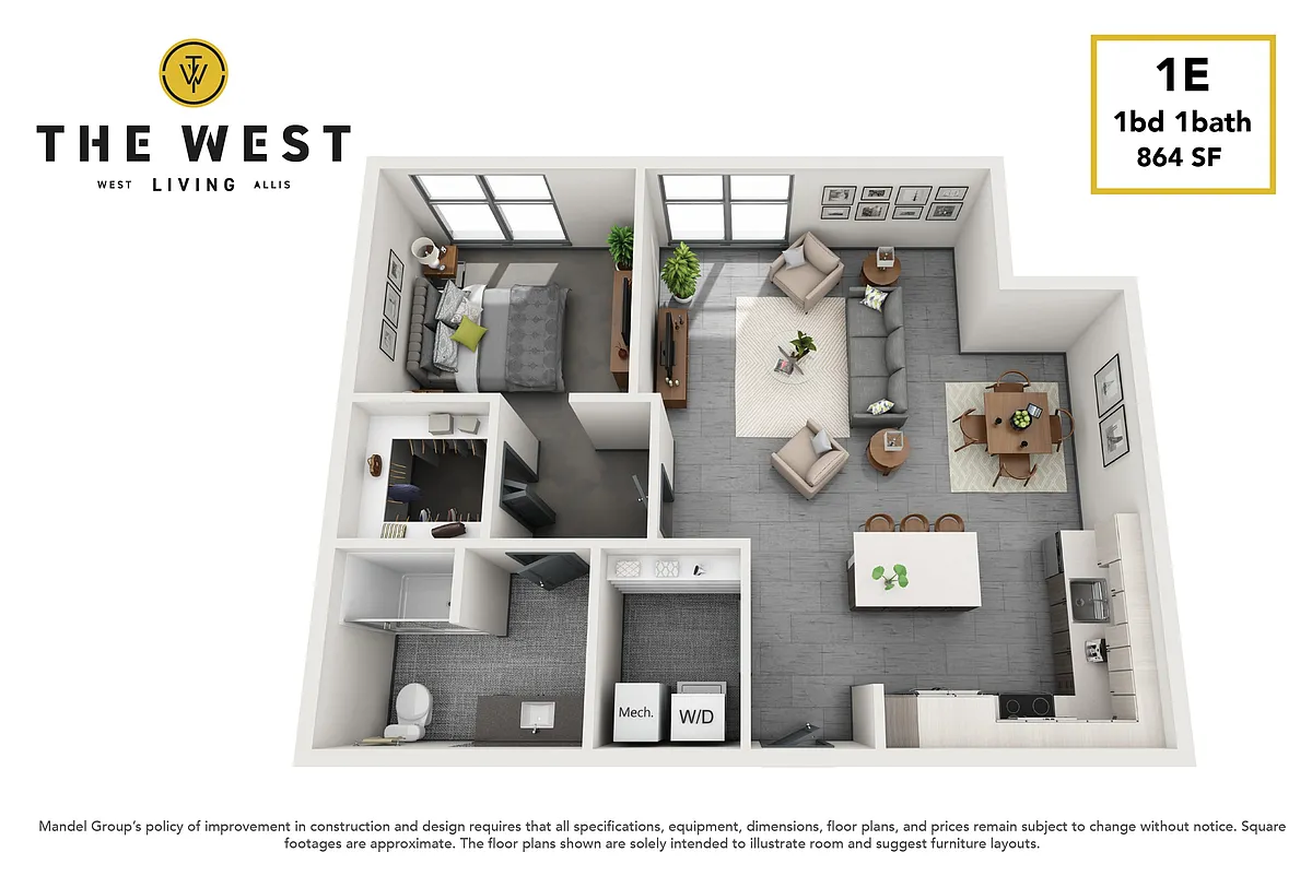 Floor plan 1E