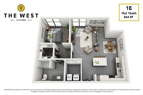 Floor plan 1E