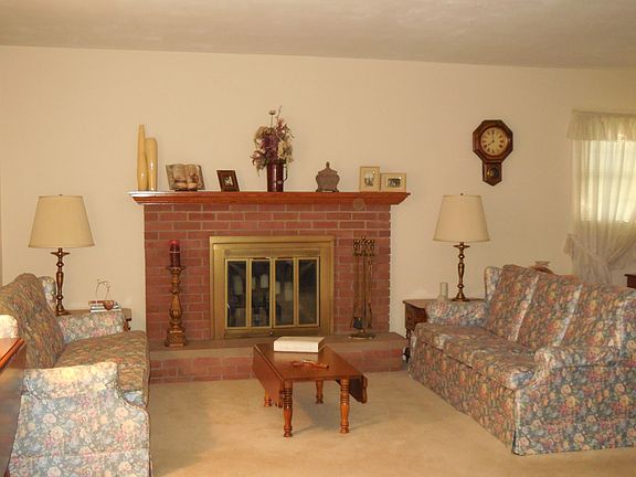 Living room fireplace