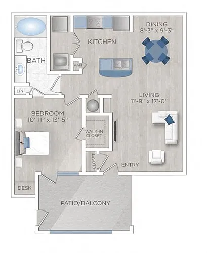 Floor plan Nueces (A2)