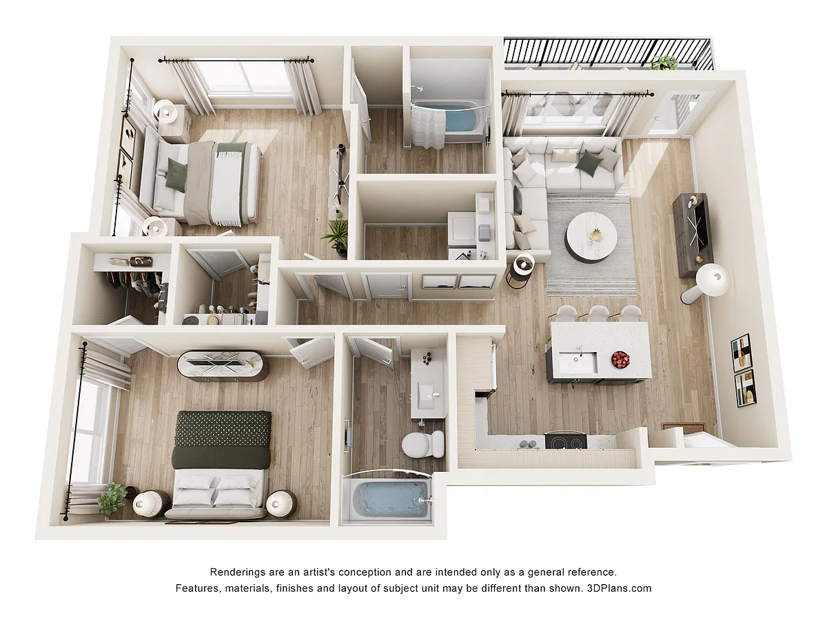 Floor plan Two Bedroom
