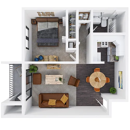 Floor plan 1X1 C