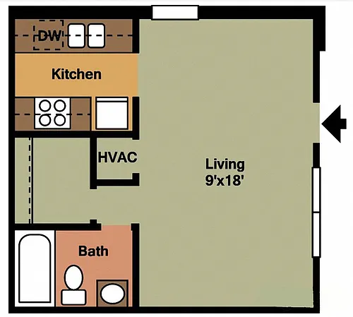Floor plan Studio