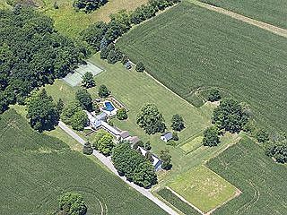 Aerial showing house and grounds