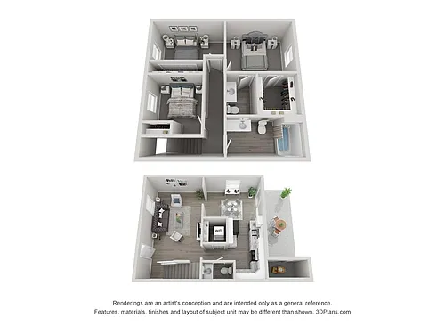 Floor plan Three Bedroom