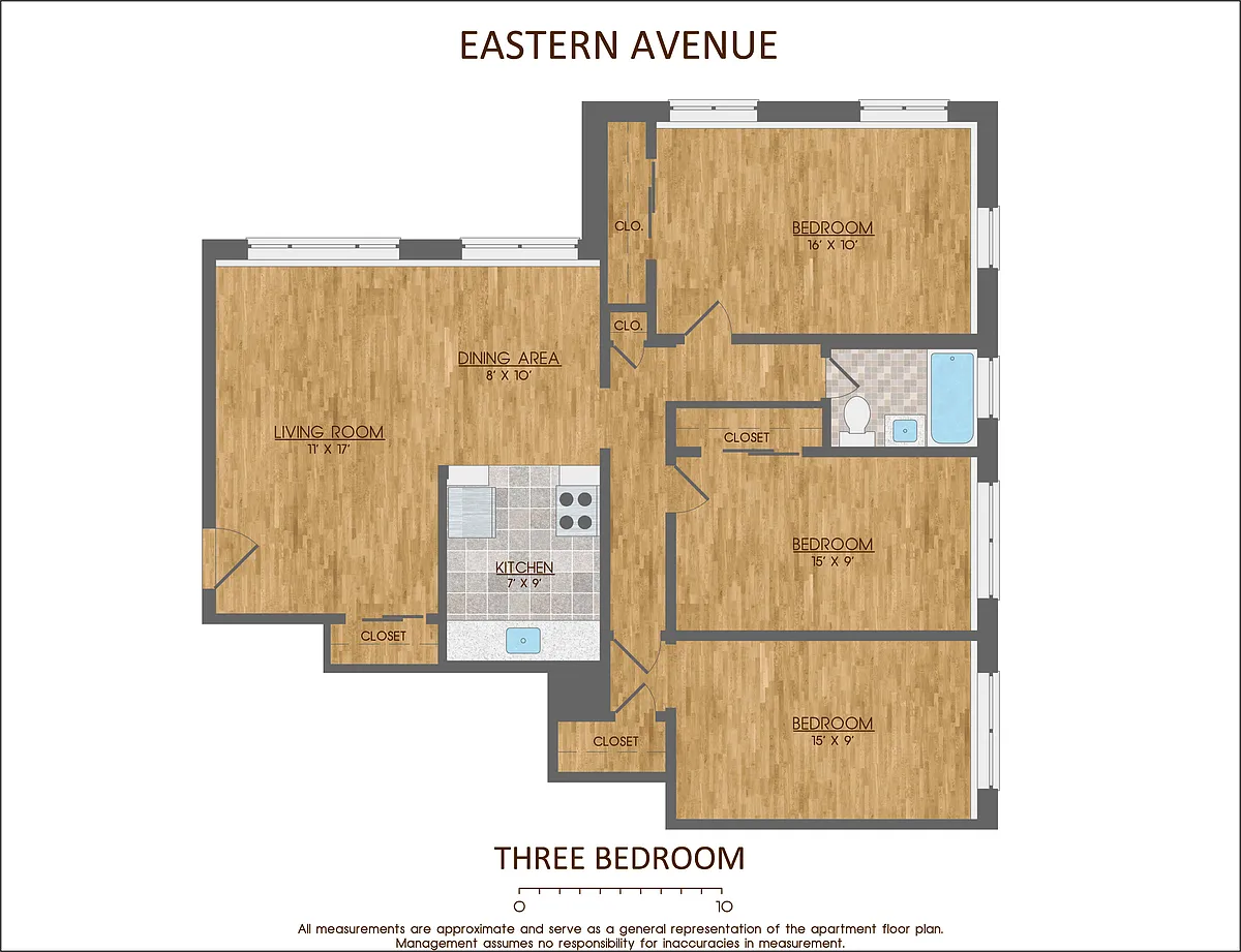 Floor plan Three Bedroom