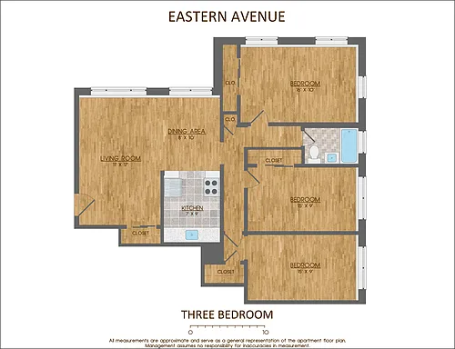 Floor plan Three Bedroom
