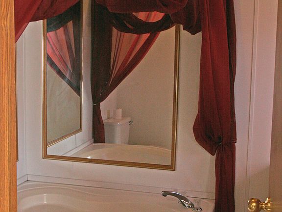 Master bath's corner tub
