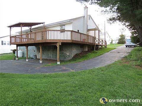 circular driveway and level walk out basement