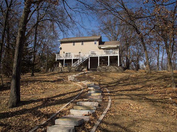 View from lake, house back