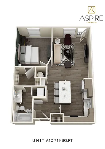 Floor plan One Bedroom