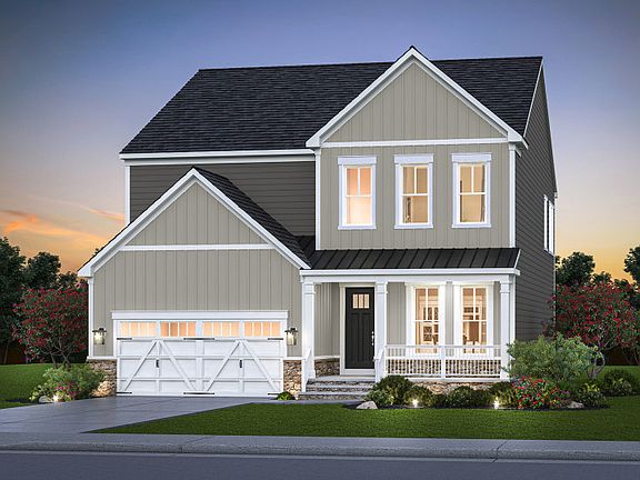 Chestnut Exterior Rendering - Elevation 2 at Mason Park in Fairfax, VA.