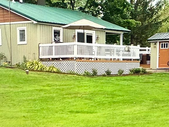 Yard facing the lake