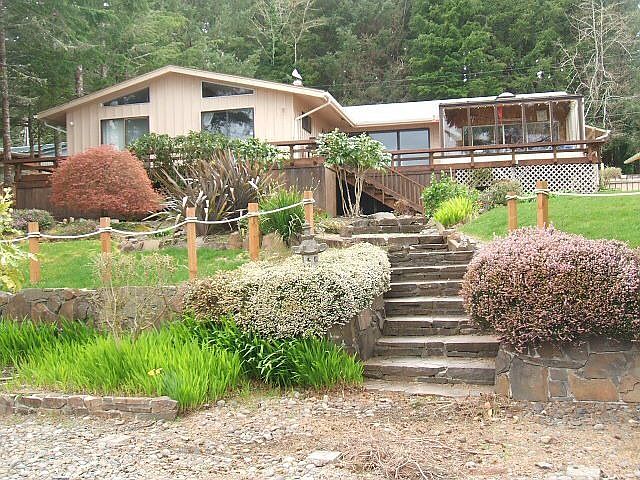 Lakeside view of home