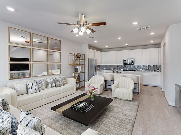 Open concept living room and kitchen