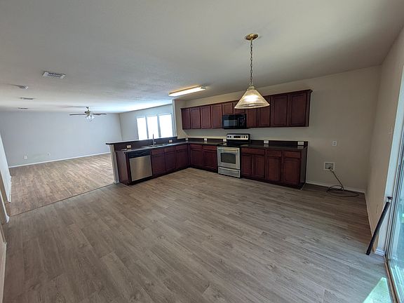 dining area open to the kitchen