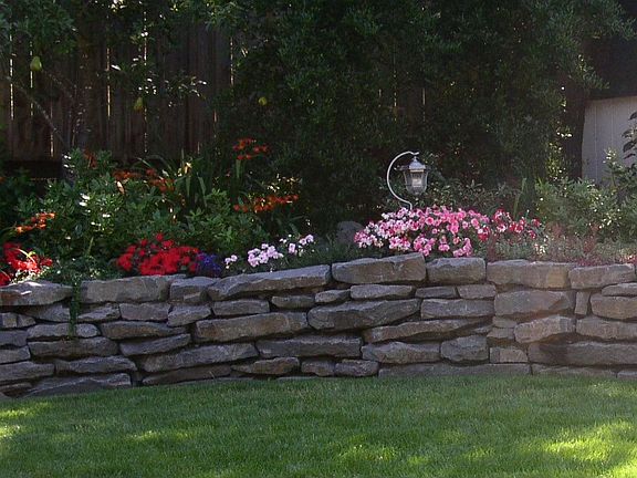 Split Basalt retaining wall