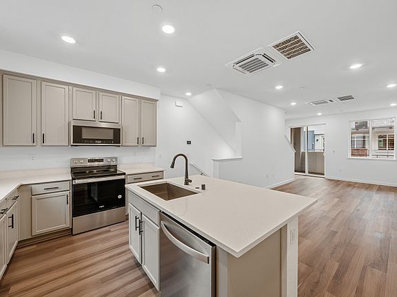 Open kitchen and gathering room