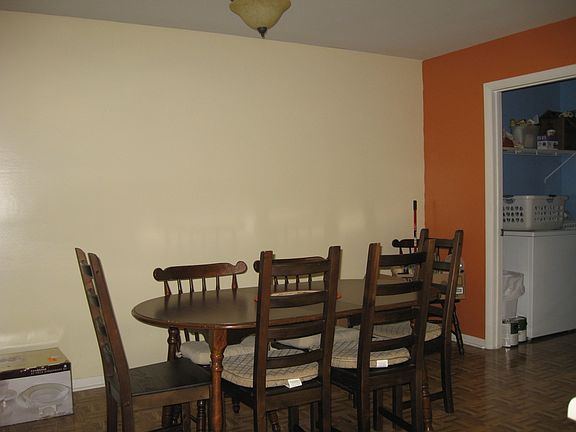 Dining area and door to laundry room.