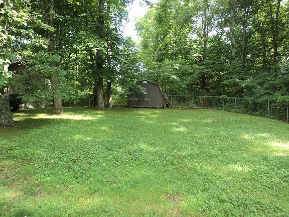 The back yard with shed