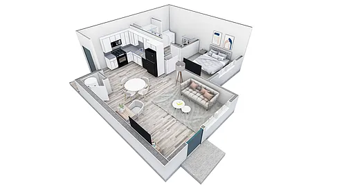 Floor plan 1 BR Premier Retreat Courtyard