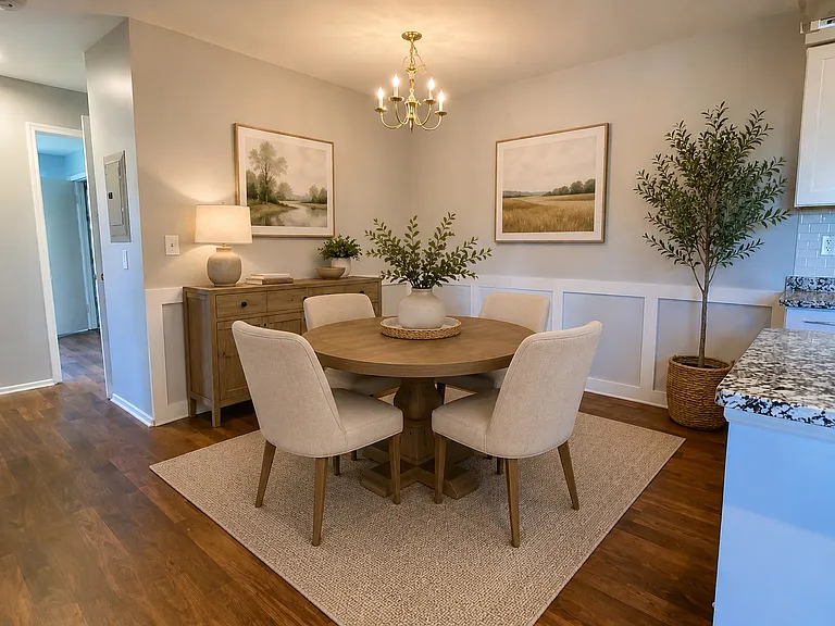 Virtually Staged Dining Room