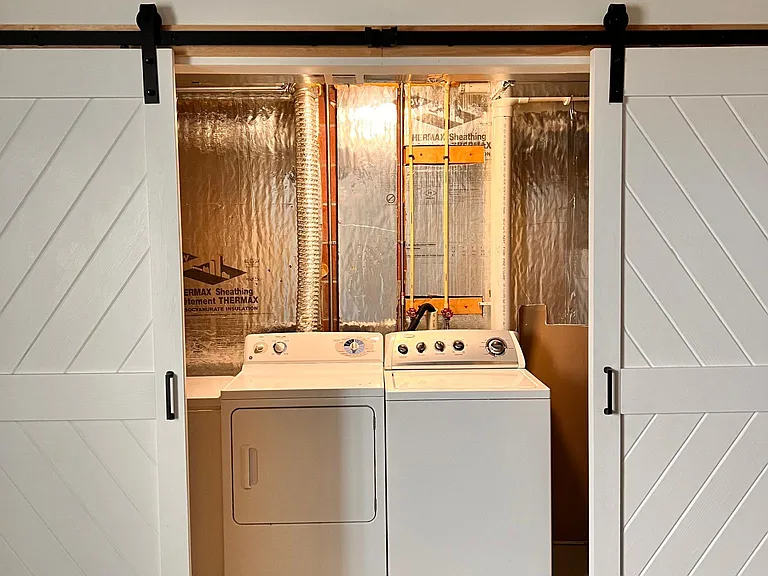Laundry in basement