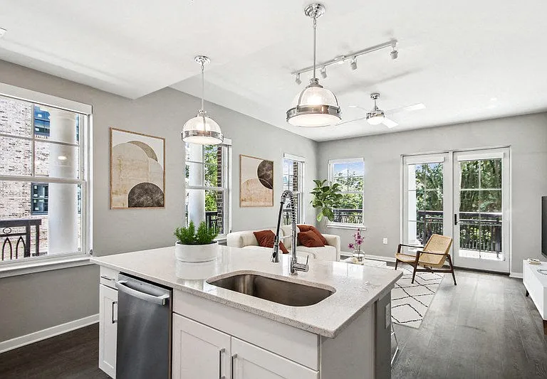 Society Kitchen and Living Room