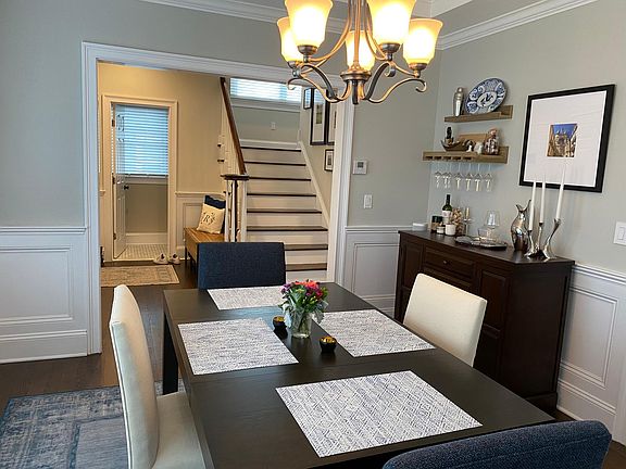 Dining room with furniture