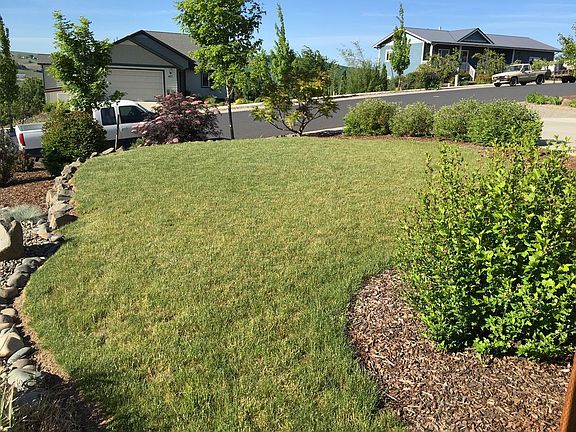 Front Yard w/ Rock Wall