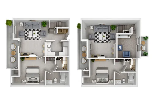 Floor plan 1 Bed 1 Bath Loft C4