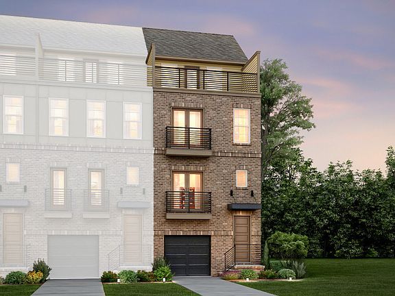Sanger Elevation 15 features brick, terrace and 2 car tandem garage