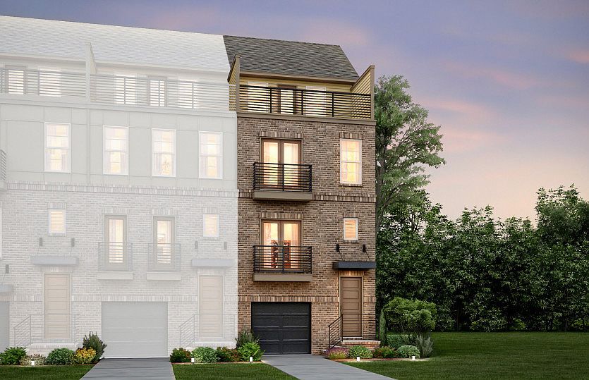 Sanger Elevation 15 features brick, terrace and 2 car tandem garage