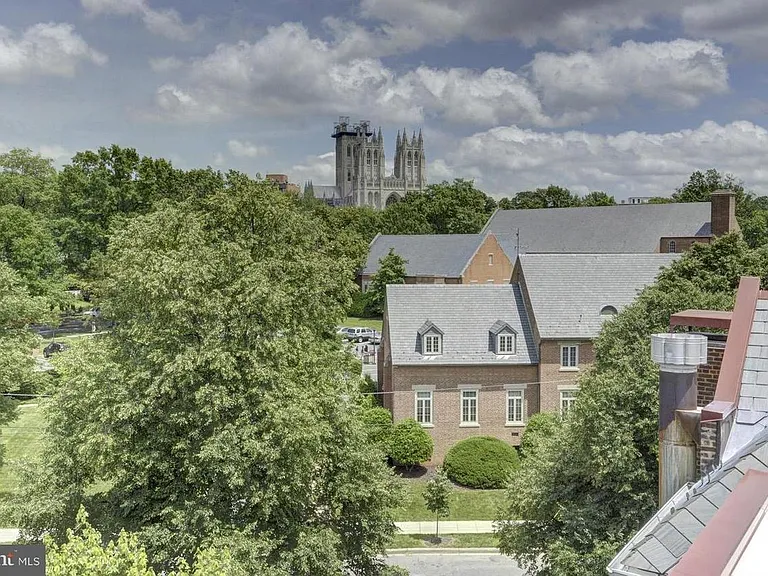 View of the National Cathedral from the Rooftop.