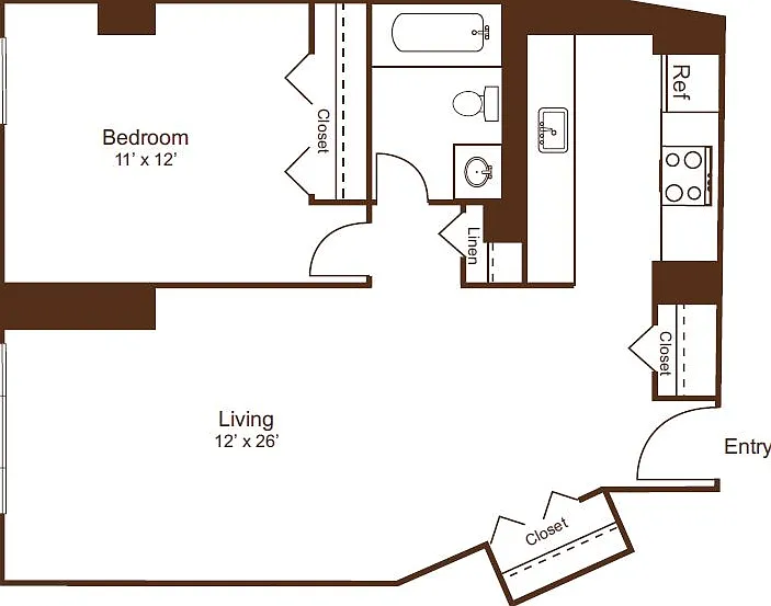1 Bedroom - A3 Floor Plan 1 Bedroom - A3 Floor Plan