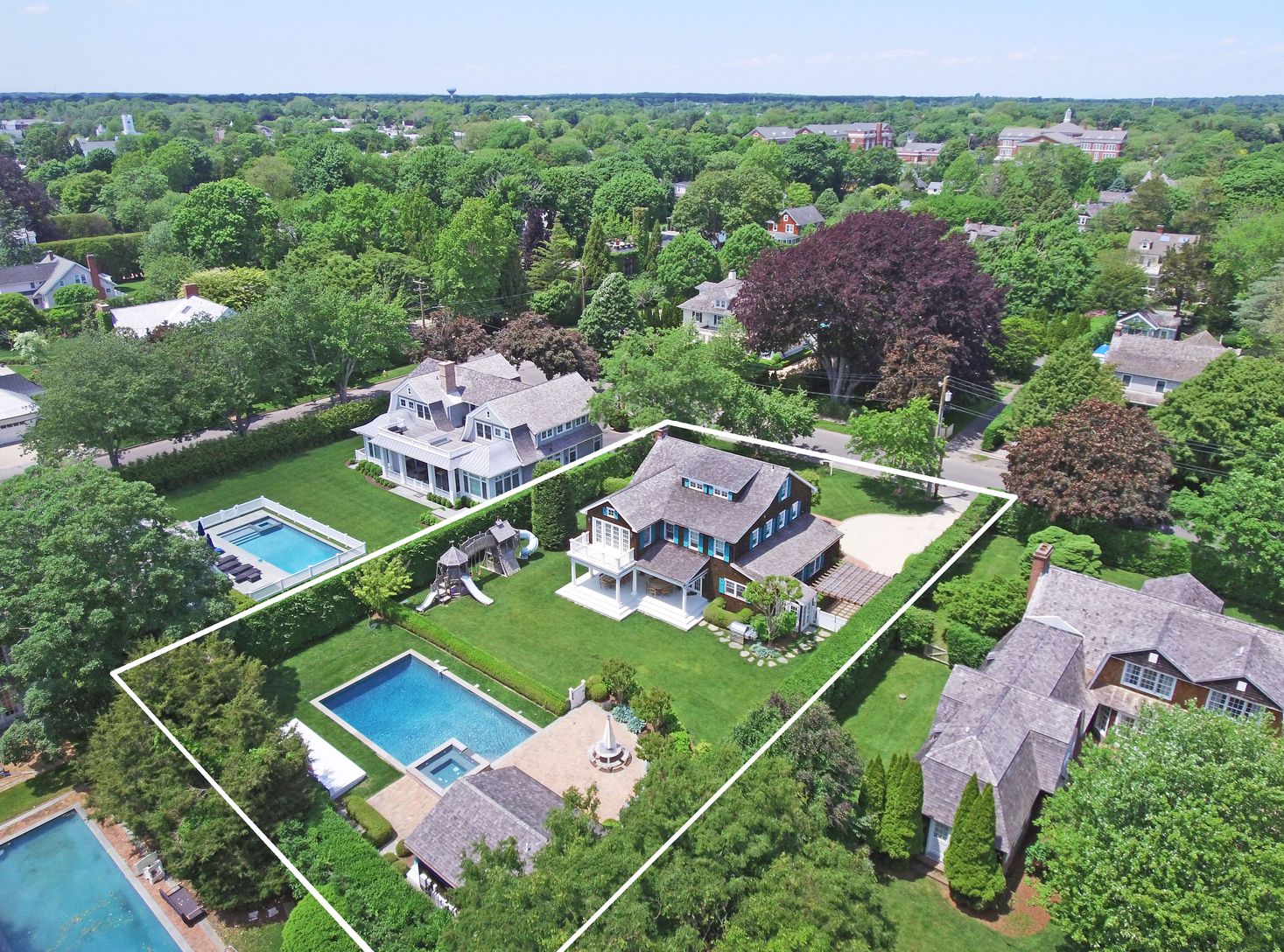 aerial view looking North