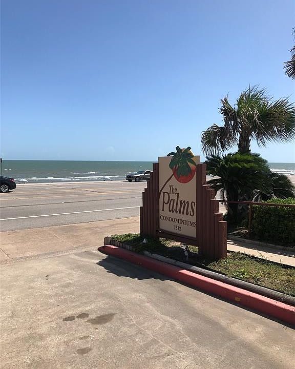 The Palms Condos, 7312 Seawall, a 48 unit, gated entry condo complex on the Seawall, gated access from both seawall Blvd and Stewart Rd, assigned, covered parking.