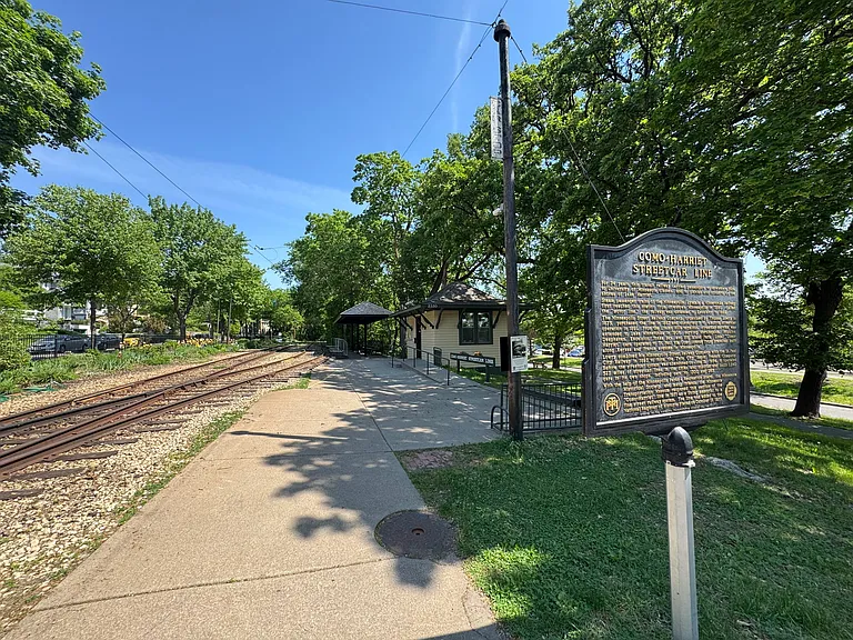 Historic railroad trolley a 1-2 minute walk down the road