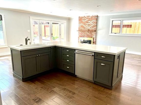 Extra deep sink with updated appliances.