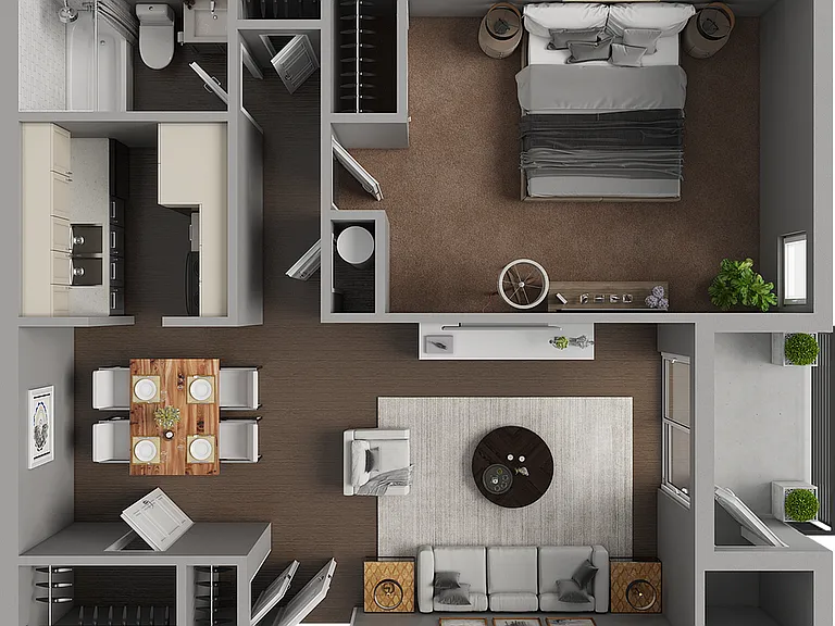 A1 | 1-Bedroom Floorplan A1 | 1-Bedroom Floorplan