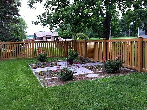 Side yard herb garden