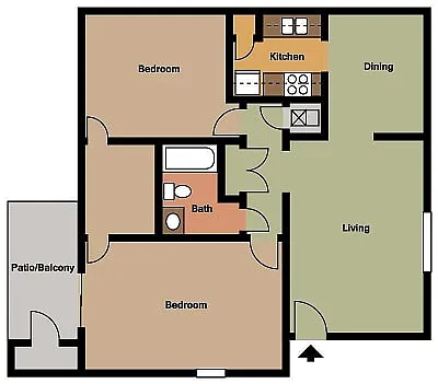 Floor plan 2x1A