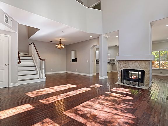 Cozy living room with fireplace